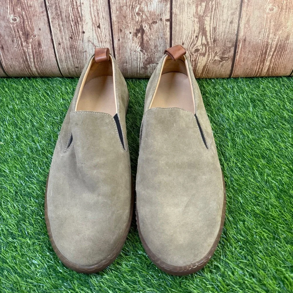 LUCA Terra Suede Slip On Shoes Sneakers Mens 12 Green/Tan Lactae Hevea Sole